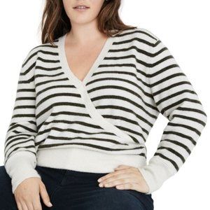 Madewell green stripe pullover BNWT sweater XXL